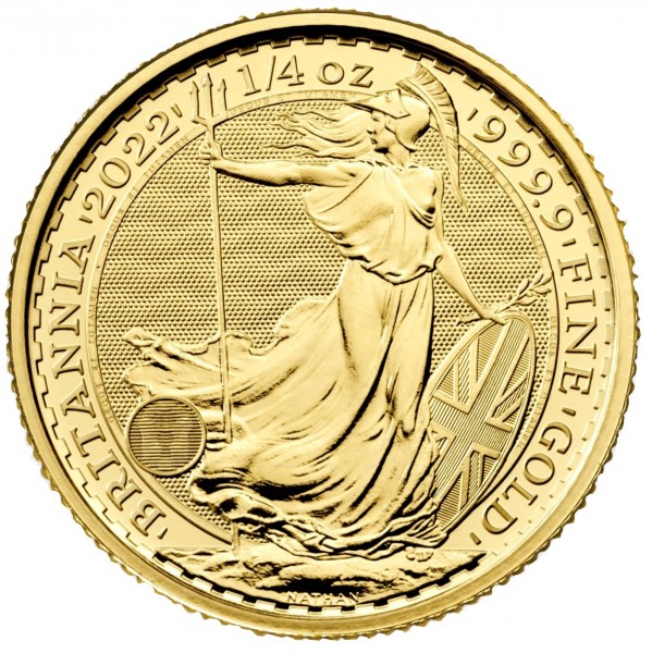 1/4 Unze Gold Britannia 2022 Goldmünze 999,9