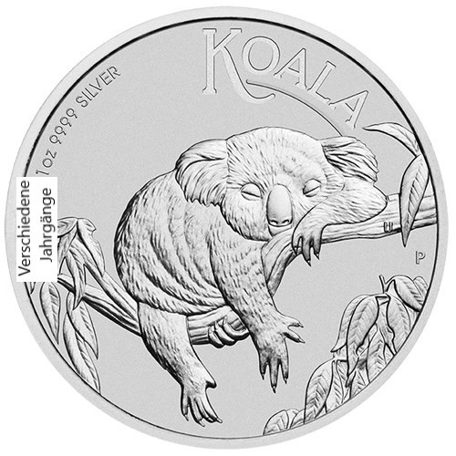 1 Unze Koala Silber, verschiedene Jahrgänge