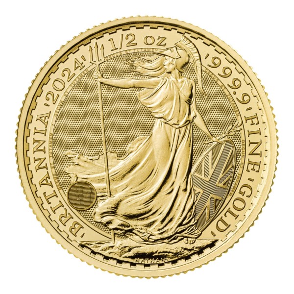 1/2 Unze Gold Britannia 2024 Goldmünze 999,9