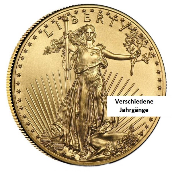 1/10 Unze American Eagle Goldmünze, verschiedene Jahrgänge