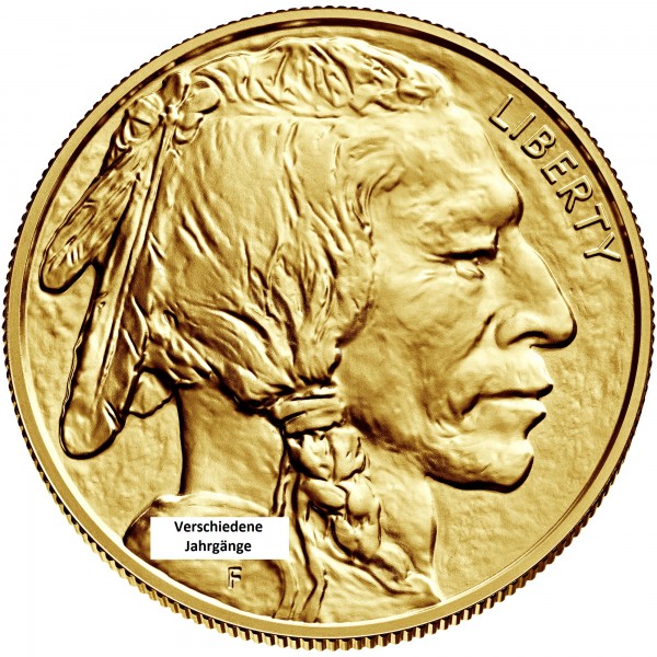1 Unze American Buffalo Goldmünze, diverse Jahrgänge