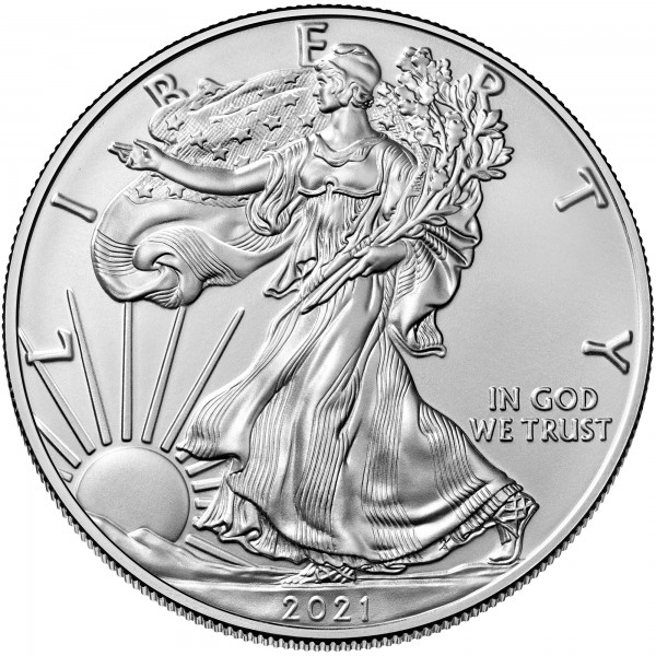 1 Unze American Eagle 2021 Silbermünze (Altes Design)
