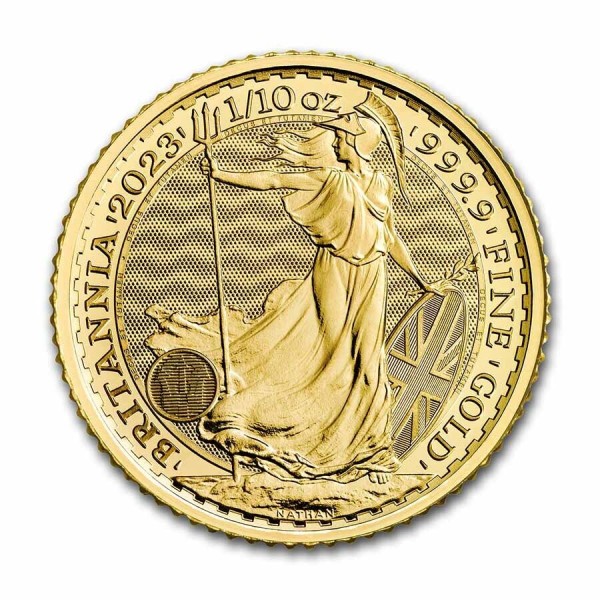 1/10 Unze Gold Britannia 2023 Goldmünze 999,9