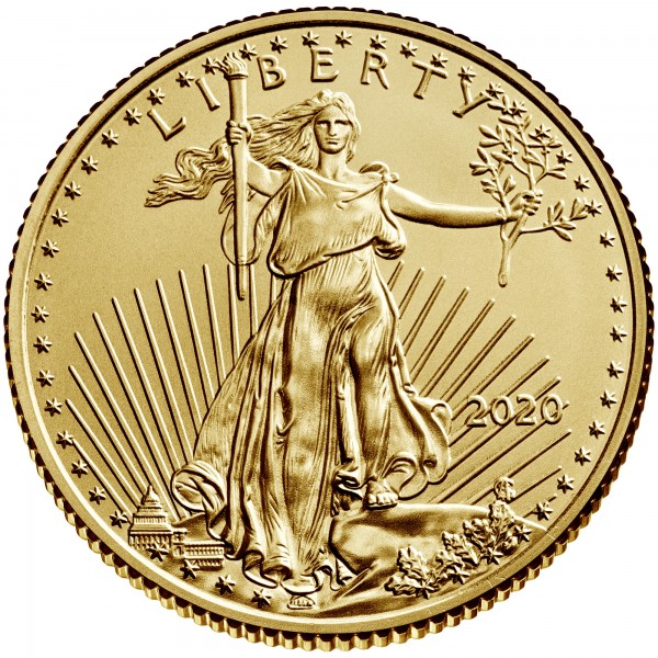 1/4 Unze American Eagle 2020 Goldmünze