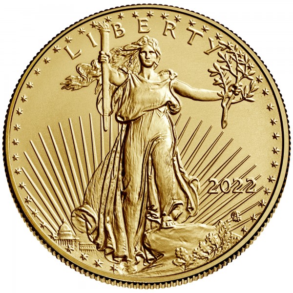 1/2 Unze American Eagle 2022 Goldmünze