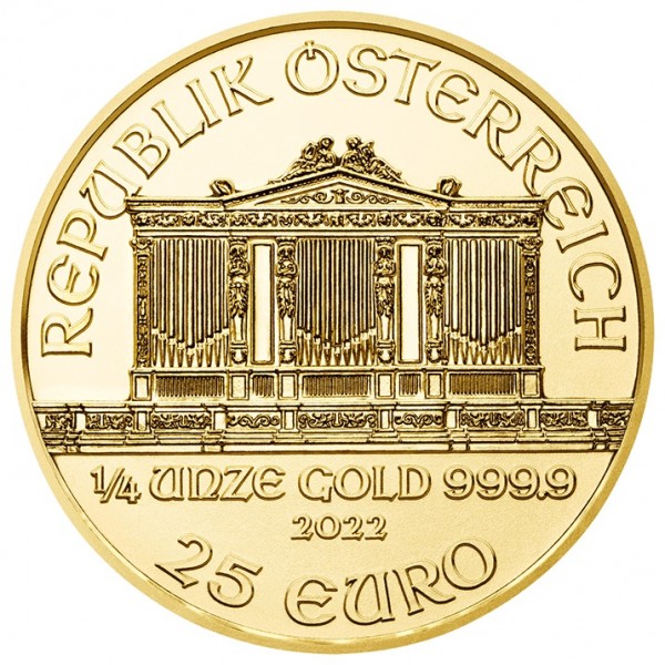 1/4 Unze Wiener Philharmoniker 2022 Gold