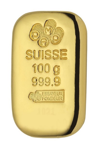 100g Goldbarren PAMP Suisse - Gussbarren