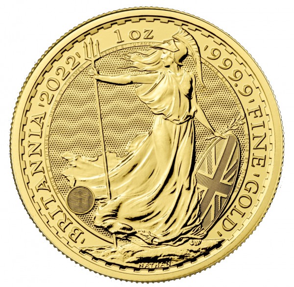 1 Unze Gold Britannia 2022 Goldmünze 999,9