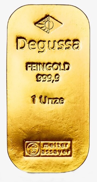 1 Unze Goldbarren Degussa - Gussbarren - historisches Design