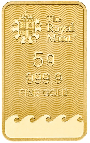 5g Goldbarren Britannia The Royal Mint - geprägt