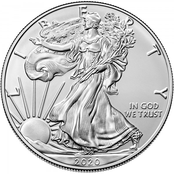 1 Unze American Eagle 2020 Silbermünze