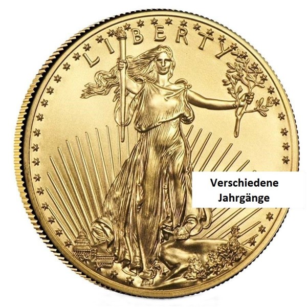 1 Unze American Eagle Goldmünze, verschiedene Jahrgänge