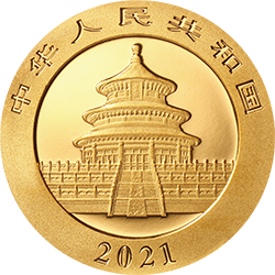 1g Gold China Panda 2021