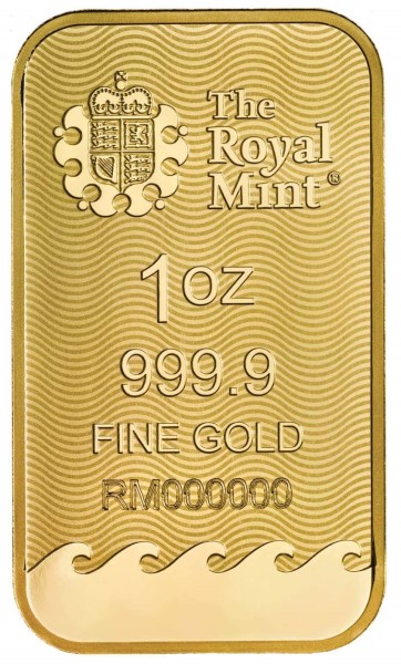 1 Unze Goldbarren Britannia The Royal Mint - geprägt